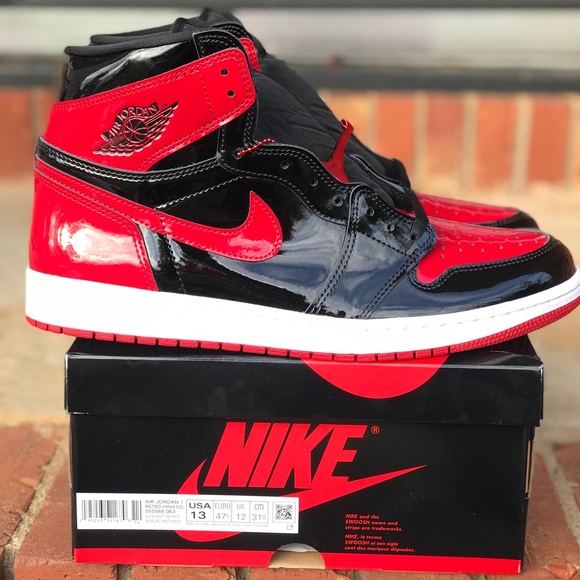 Air Jordan Retro 1 OG Patent Bred / Banned Size 8.5, 9, 11 - Picture 3 of 16